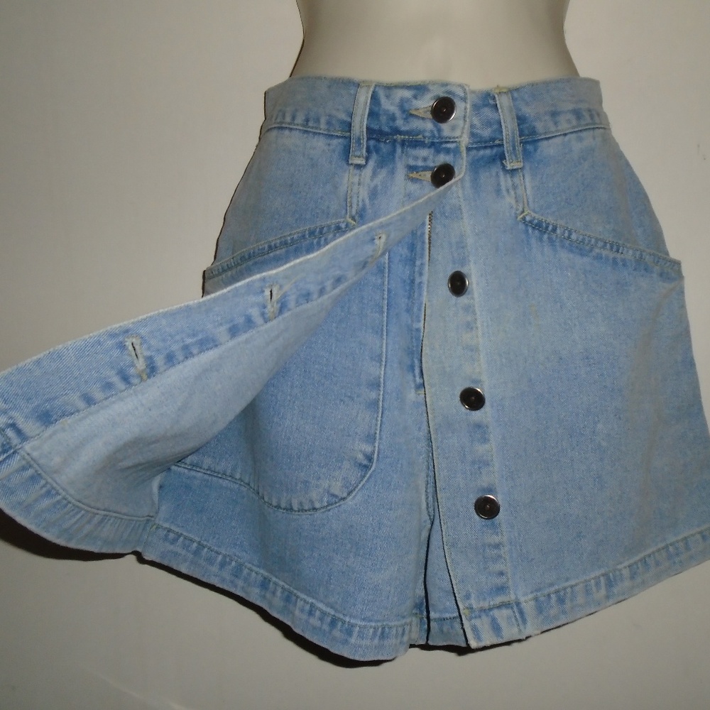 Vintage Rare Beautiful Cotton Fashion Denim Skort